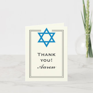 Merci bleu de Mitzvah de barre d'étoile de David