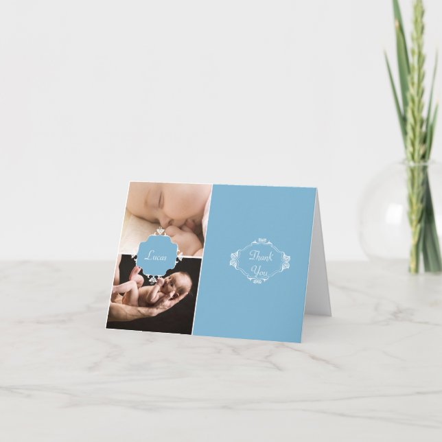 Merci bleu et Brown pour bébé girafe (Devant)