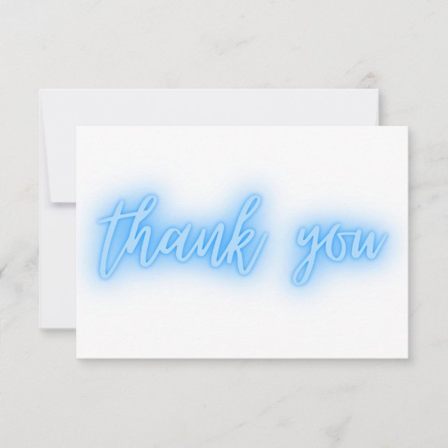 Merci bleu néon tendance (Devant)