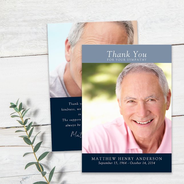 Merci bleu pour votre Carte photo de sympathie (Créateur téléchargé)