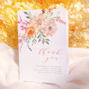 Merci Blush & Turquoise Spring Floral Baby showe