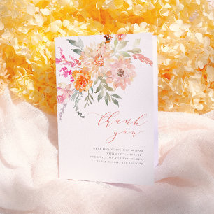 Merci   Blush & Turquoise Spring Floral Baby showe