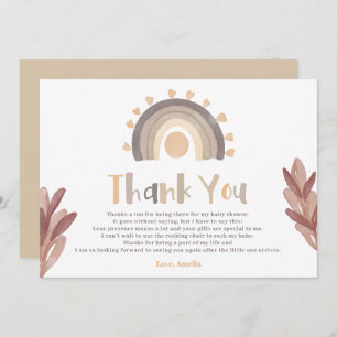 Merci boho arc-en-ciel baby shower soleil
