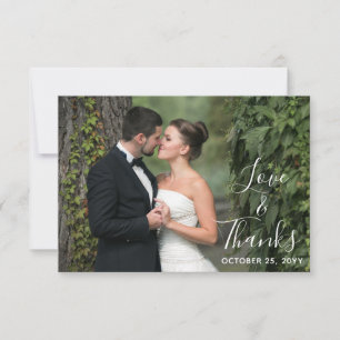 Merci Bois rustique Mariage Photo personnalisée