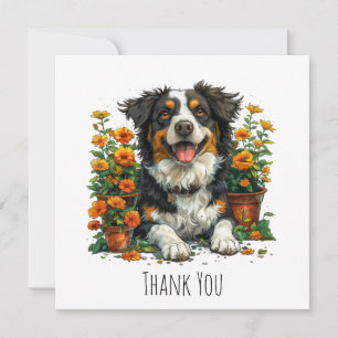 Merci Bordure Collie En Fleurs