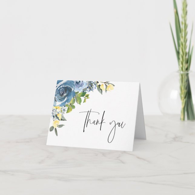 Merci botanique bleu foncé jaune (Devant)