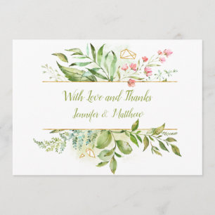 Merci botanique d'éclaboussure d'aquarelle