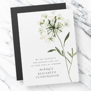 Merci Botanique des fleurs d'aquarelle Memorial