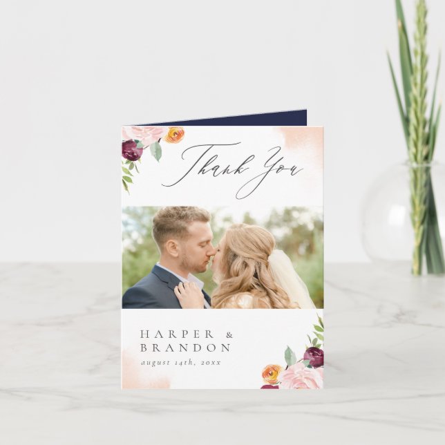 Merci botanique floral de la marine rose de Bourgo (Devant)