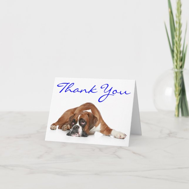 Merci Boxer Chien Chien Carte pour notes (Devant)