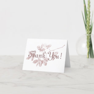 Merci ! Branche de verdure rose poussiéreuse