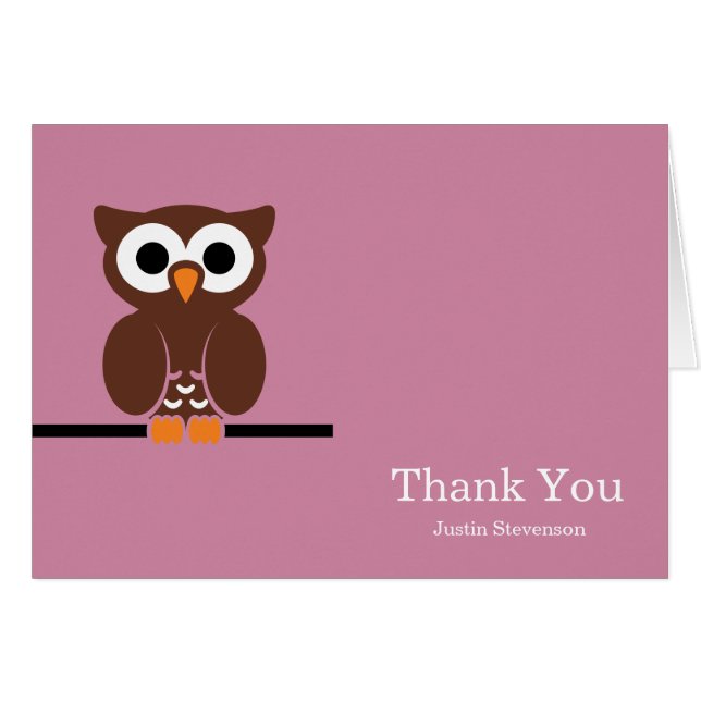 Merci Brown de fille de hibou (Devant horizontal)