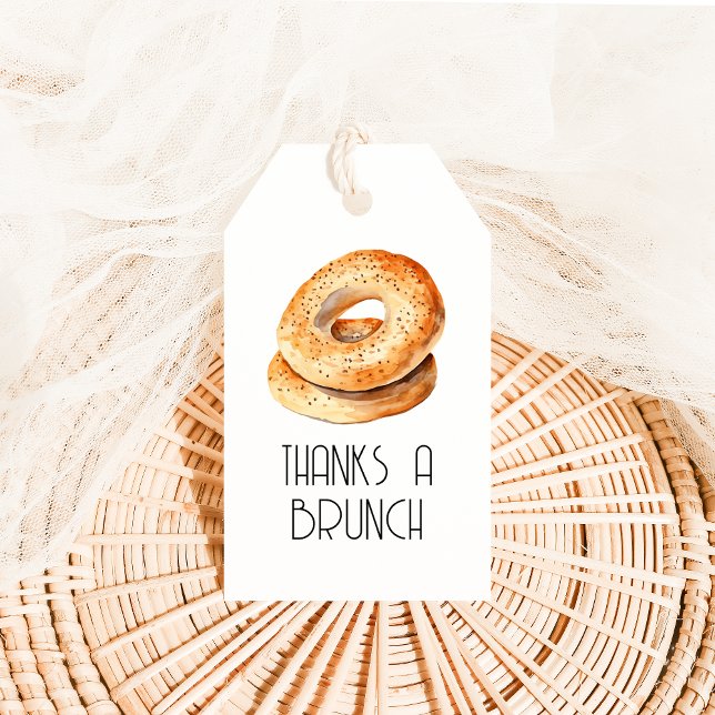 Merci Brunch étiquette cadeau avec Bagels (Créateur téléchargé)