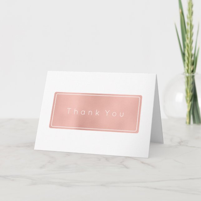 Merci Business Rose Rose Or Blanc Minimal (Devant)