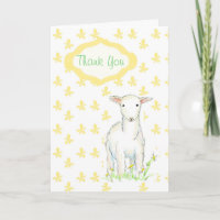 Merci cadeau Baby shower agneau