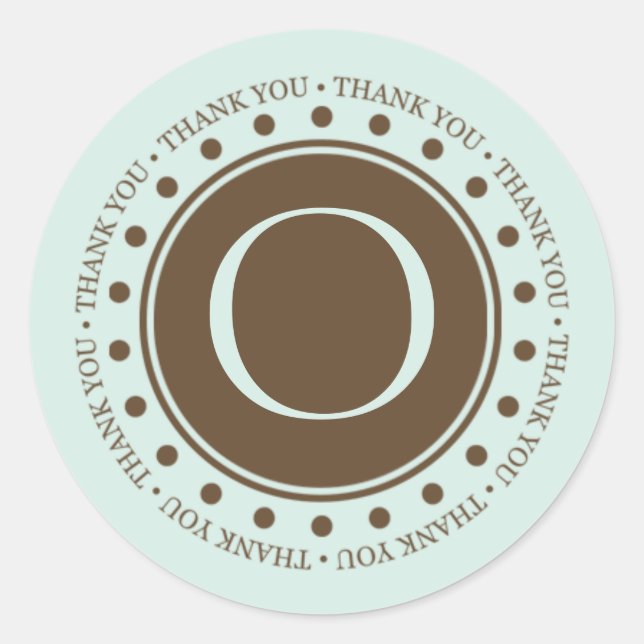 Merci Cadeau Monogramme Étiquette Cadeaux Phoques  (Devant)