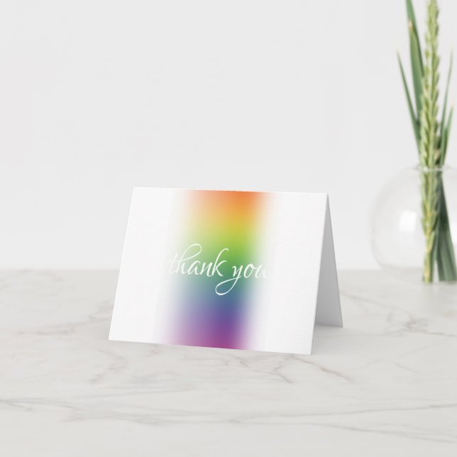 Merci Calligraphié Moderne Abstrait coloré (Devant)