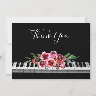 merci calligraphie piano roses rouges bouquet