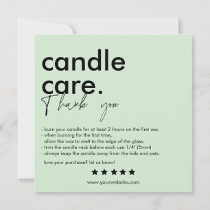 Merci Candle Care Carte de visite moderne