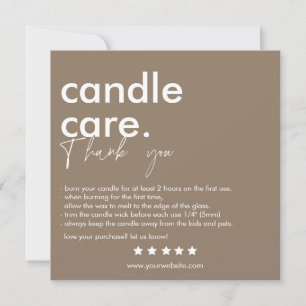 Merci Candle Care Carte de visite moderne