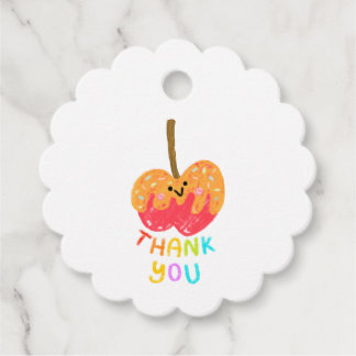Merci Caramel CandyApple friandise favor étiquette
