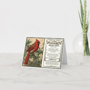 Merci Cardinal du Nord Vintage Oiseau de l'État