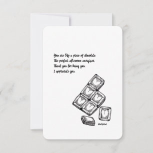 Merci, Carte d'appréciation - Chocolat, Appartemen