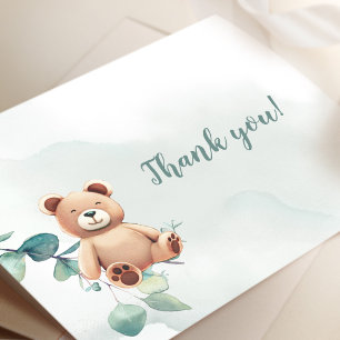 Merci Carte de fermeture Bébé Ours