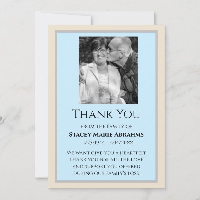 Merci, Carte de Sympathie, Carte de remerciements  (Devant)