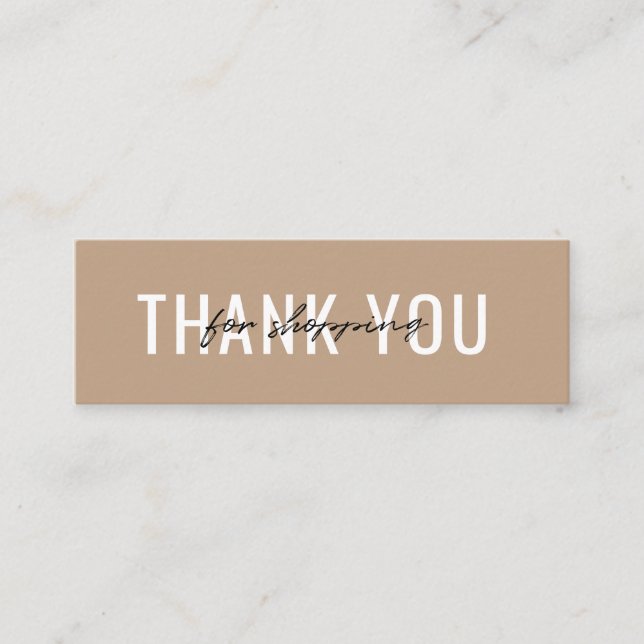 Merci Carte de visite pour votre commande Minimali (Devant)