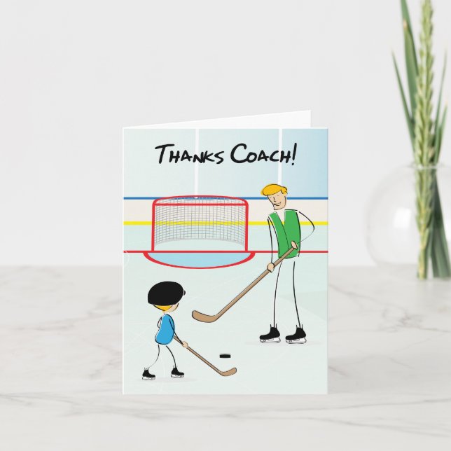 Merci Carte de voeux des entraîneurs de hockey (du (Devant)