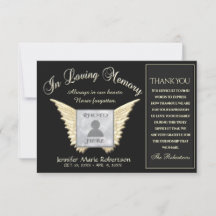 Merci Carte photo avec Angel Wings