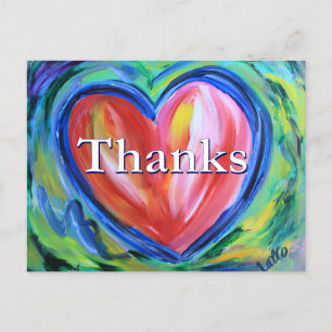 Merci Carte Postale Heart Art