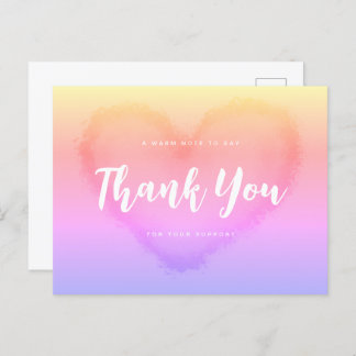 Merci Carte postale Love Gradient Aquarelle Style