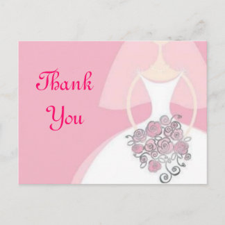 Merci carte postale nuptiale