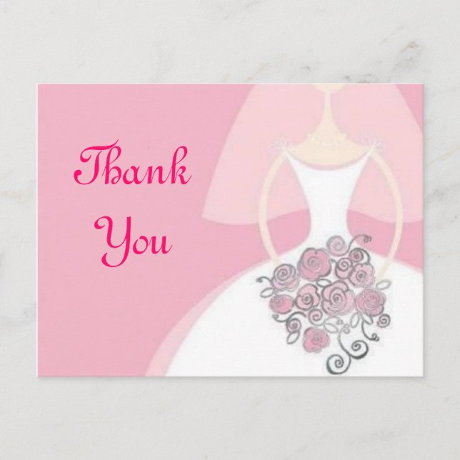 Merci carte postale nuptiale (Devant)
