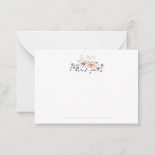 Merci Carte pour notes de Zinnia Floral