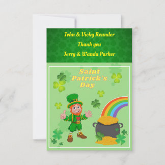 Merci, carte Saint Patrick's Day,