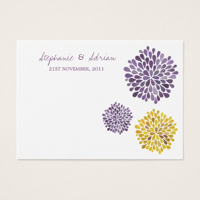 Merci Cartes Aquarelle Dahlia Fleurs (Devant)