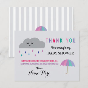 Merci Cartes Cloud Baby shower Sprinkle Girl
