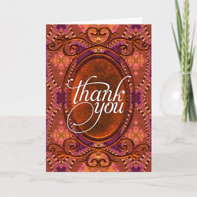 Merci | Cartes de décoration rustique bohème (Devant)