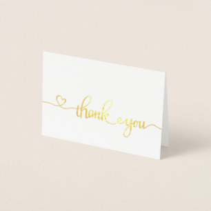 Merci Cartes de notes Gold Foil