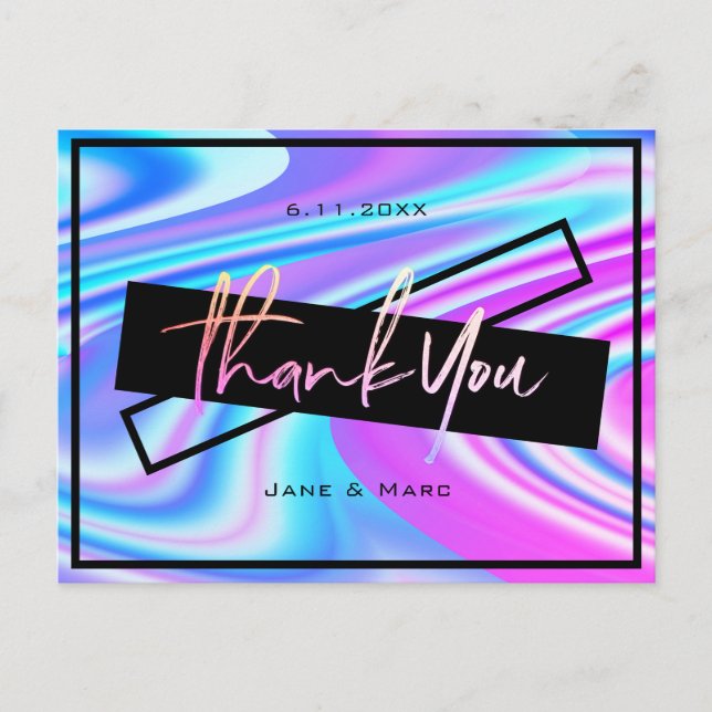 Merci Cartes Vibrant violet Holographique (Devant)