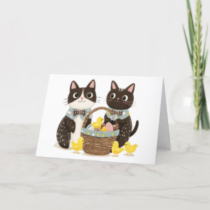 Merci Chats de Pâques Pâques Panier Bébé Poussins