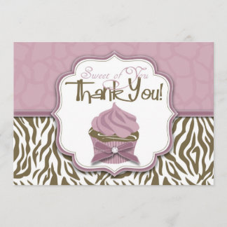 Merci chic de safari et de petit gâteau