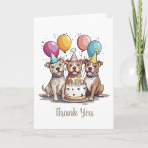 Merci Chiens Pit Bull d'anniversaire