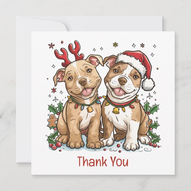 Merci Chiens Pit Bull de Noël (Devant)