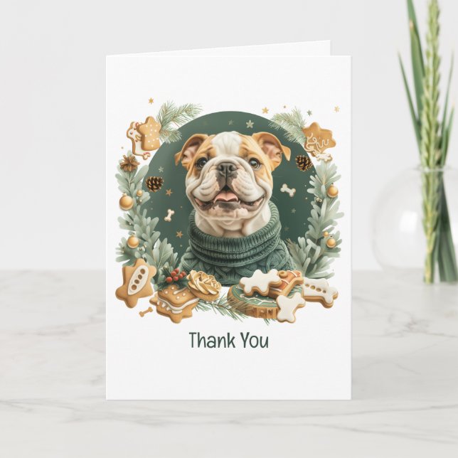 Merci Christmas English Bulldog (Devant)