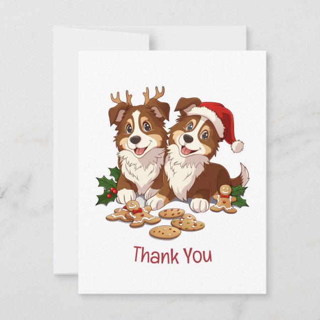 Merci Christmas Shetland Sheepdogs (Devant)