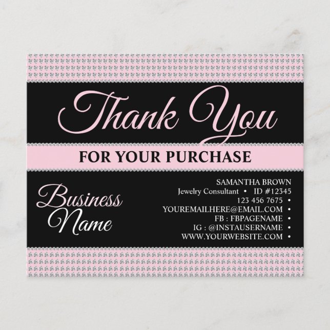 Merci circulaire diamant rose (Devant)